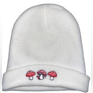 Cottage core mushroom lovers beanie for fall & winter